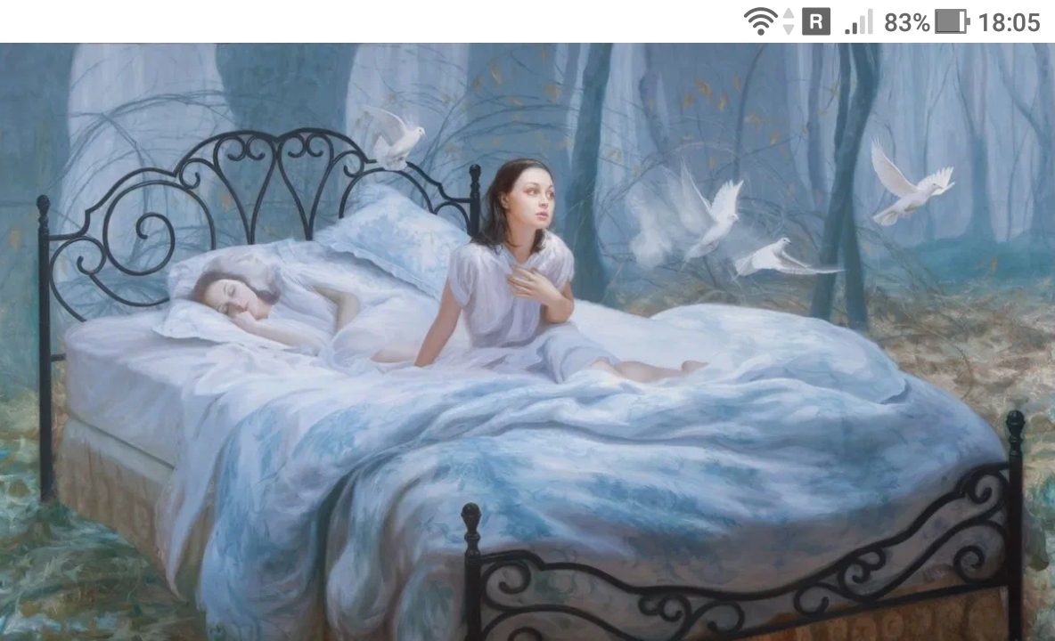 Сознание двойника человека в сновидении во время осознанного и неосознанного восприятия себя во сне - https://jokya.ru/ - фото, рисунок, картинка, эзотерика 4D